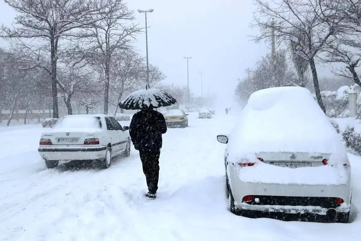 بارش برف در محور چالدران به خوی
