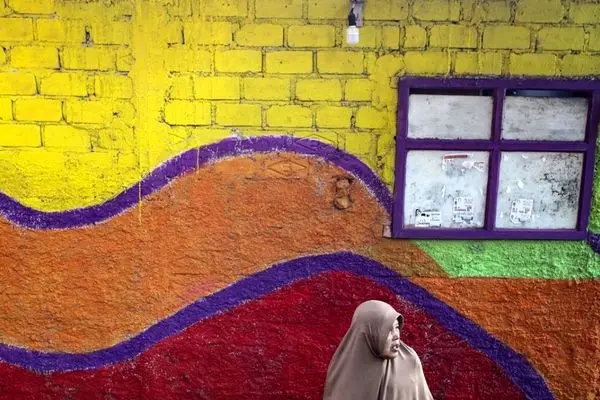 تصاویر؛ محله‌ای به رنگ رنگین‌کمان