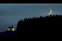 عکس روز ناسا: هلال ماه در حال بازی با یک کلیسای کوهستانی