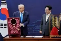 هدیه خاص رئیس جمهور کره جنوبی به ترامپ؛ تاج جومونگ؟