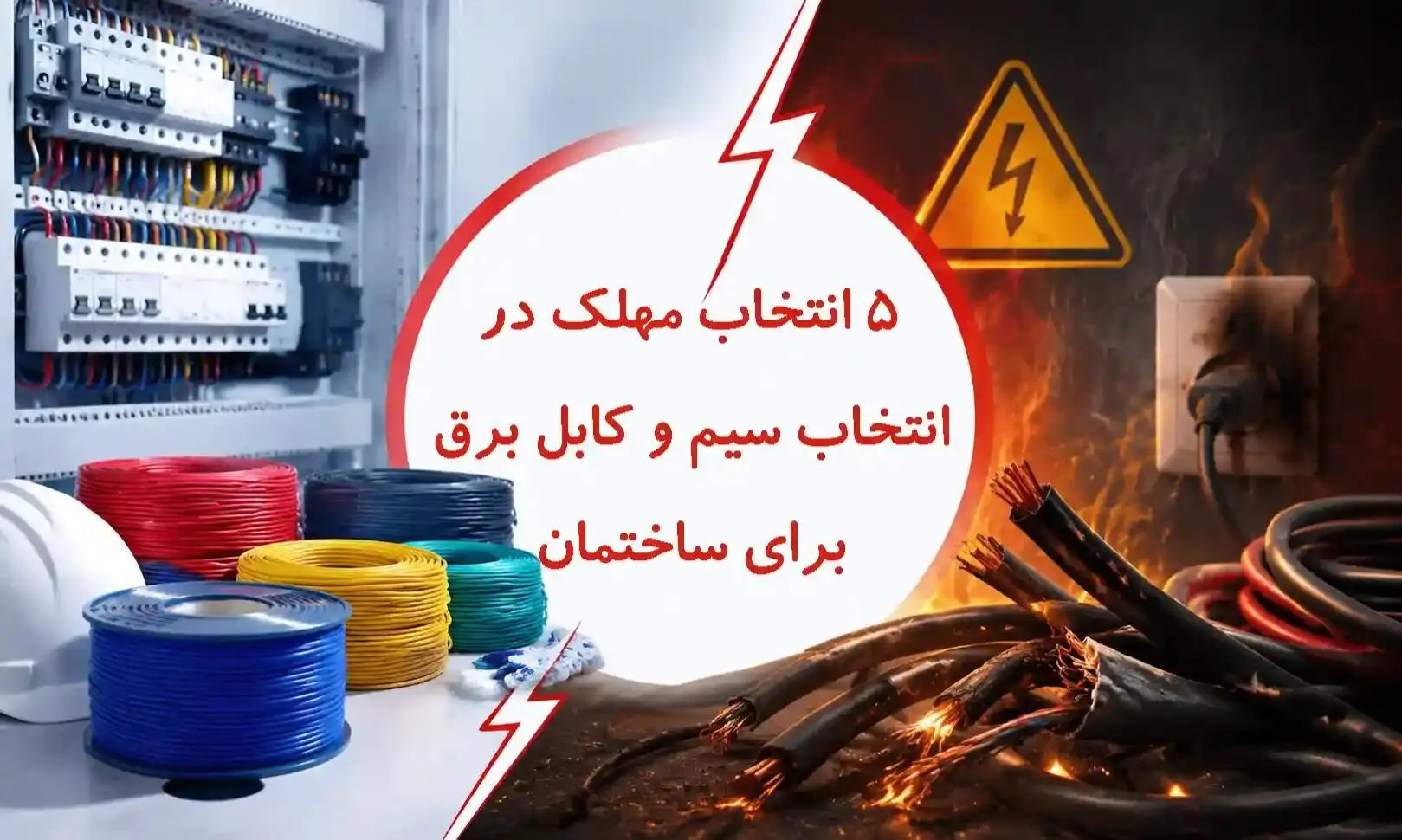 ۵ اشتباه مهلک در انتخاب سیم و کابل برق برای ساختمان