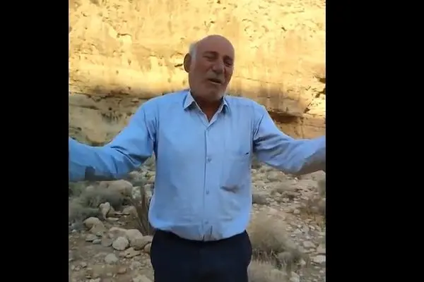 گریه و زاری پیرمردی که درختانش توسط شهرداری جهرم قطع شد