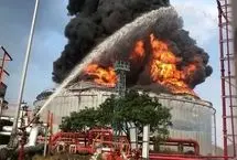 آتش گرفتن مخازن سوخت بحرین با شلیک پهپاد ایران