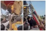 ببینید؛ آتش‌سوزی بالن حامل وزیر هندی