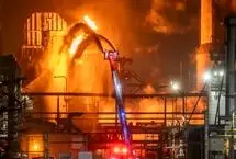  آتش‌سوزی گسترده یک کارخانه نظامی آمریکایی-اسرائیلی