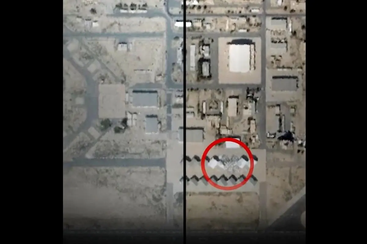 تصاویر ماهواره‌ای خسارت‌های وارد شده به پایگاه علی سالم کویت