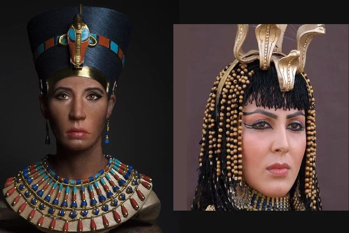 مقایسه جالب چهره اصلی بانو نفرتیتی با لیلا بلوکات در سریال یوسف پیامبر 
