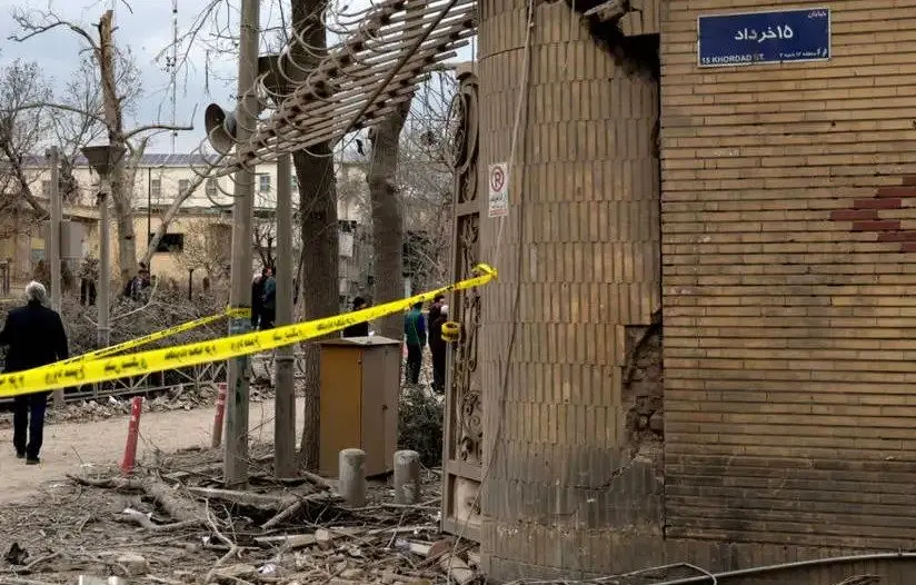 تخریب بازار تاریخی تهران بعد از حمله موشکی 