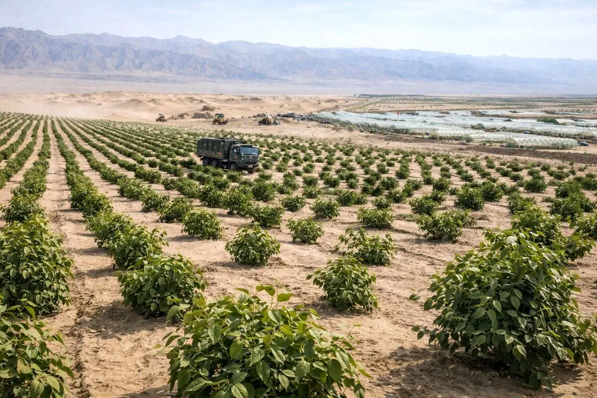 کاشت لاستیک در دل شوره‌زارهای چین!