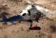 ببینید؛ عملیات نجات ناموفق یک زن کوهنورد با بالگرد