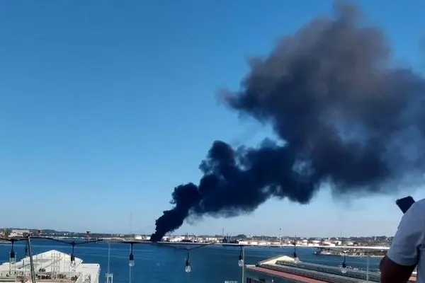 آتش‌سوزی در پالایشگاه نفت کوبا