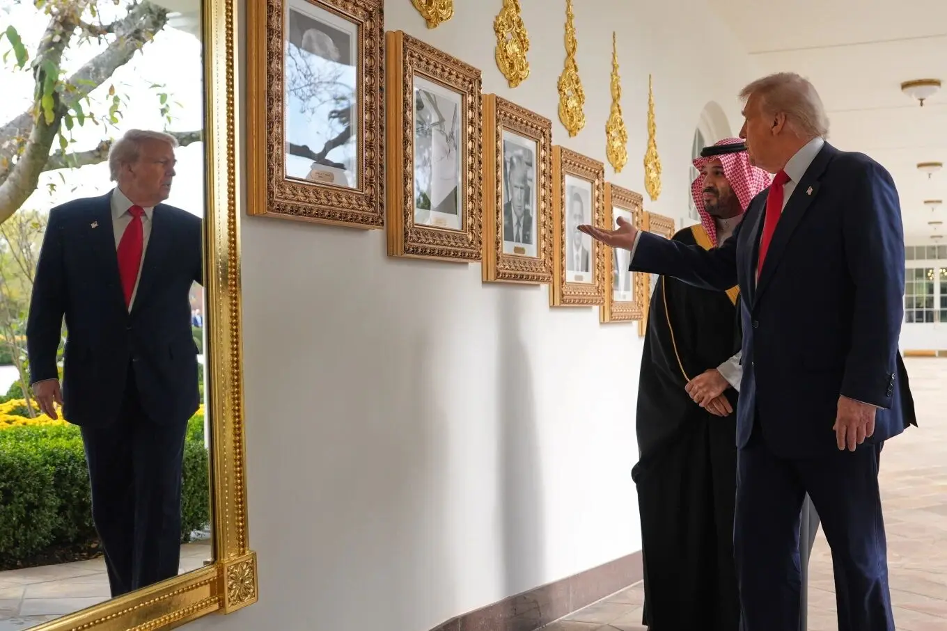 تصاویر؛ متن و حاشیه استقبال ترامپ از بن سلمان