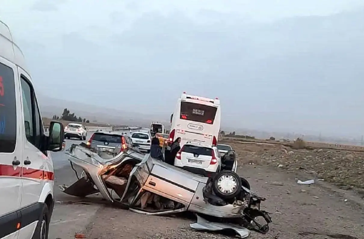 تصادف زنجیره‌ای مرگبار در آزادراه قزوین–رشت

