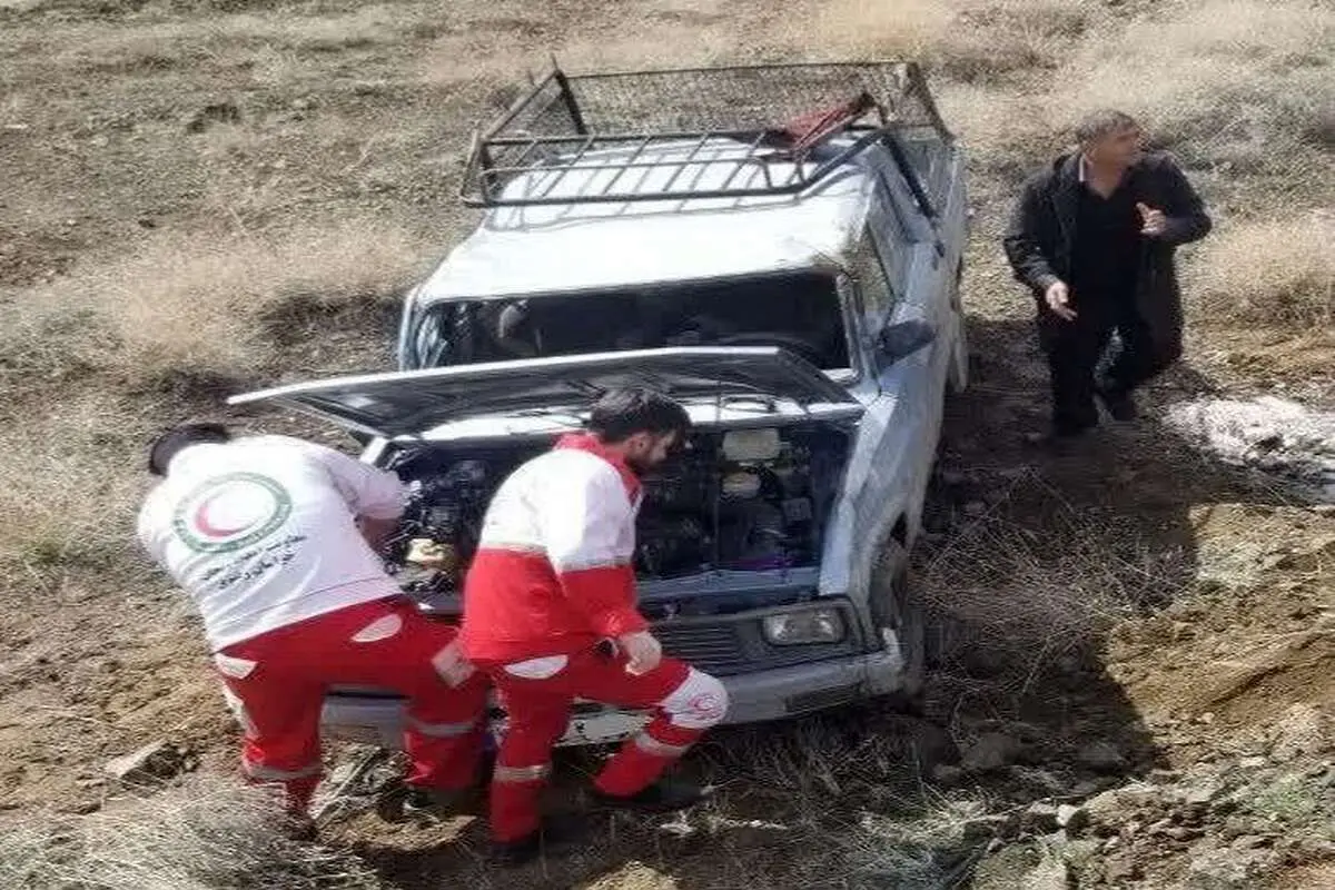 واژگونی مرگبار مزدا در جاده گناباد-قاین