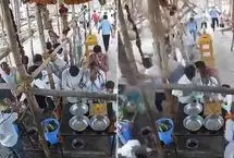 لحظه ریزش سقف معبد درحال ساخت روی سر مردم