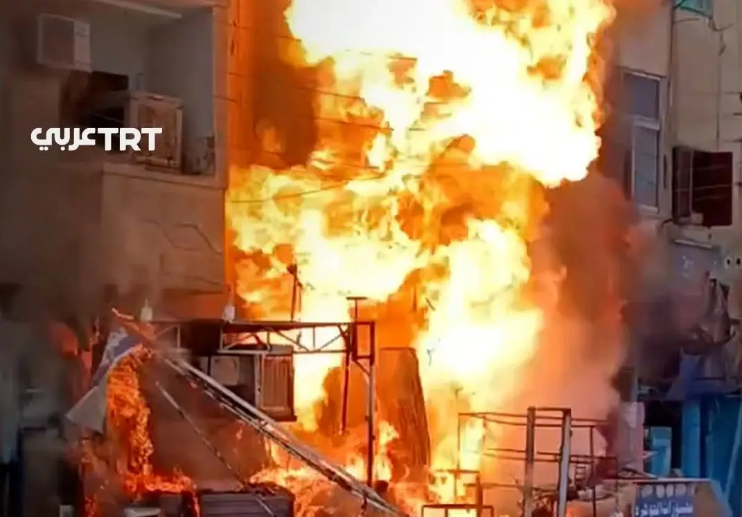 ببینید؛ لحظه انفجار و آتش‌سوزی در یک نانوایی