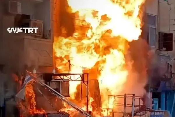 ببینید؛ لحظه انفجار و آتش‌سوزی در یک نانوایی