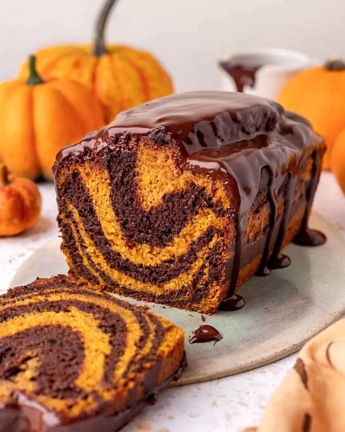 کیک ماربل کدو حلوایی؛ کیک با عطر و بوی پاییز