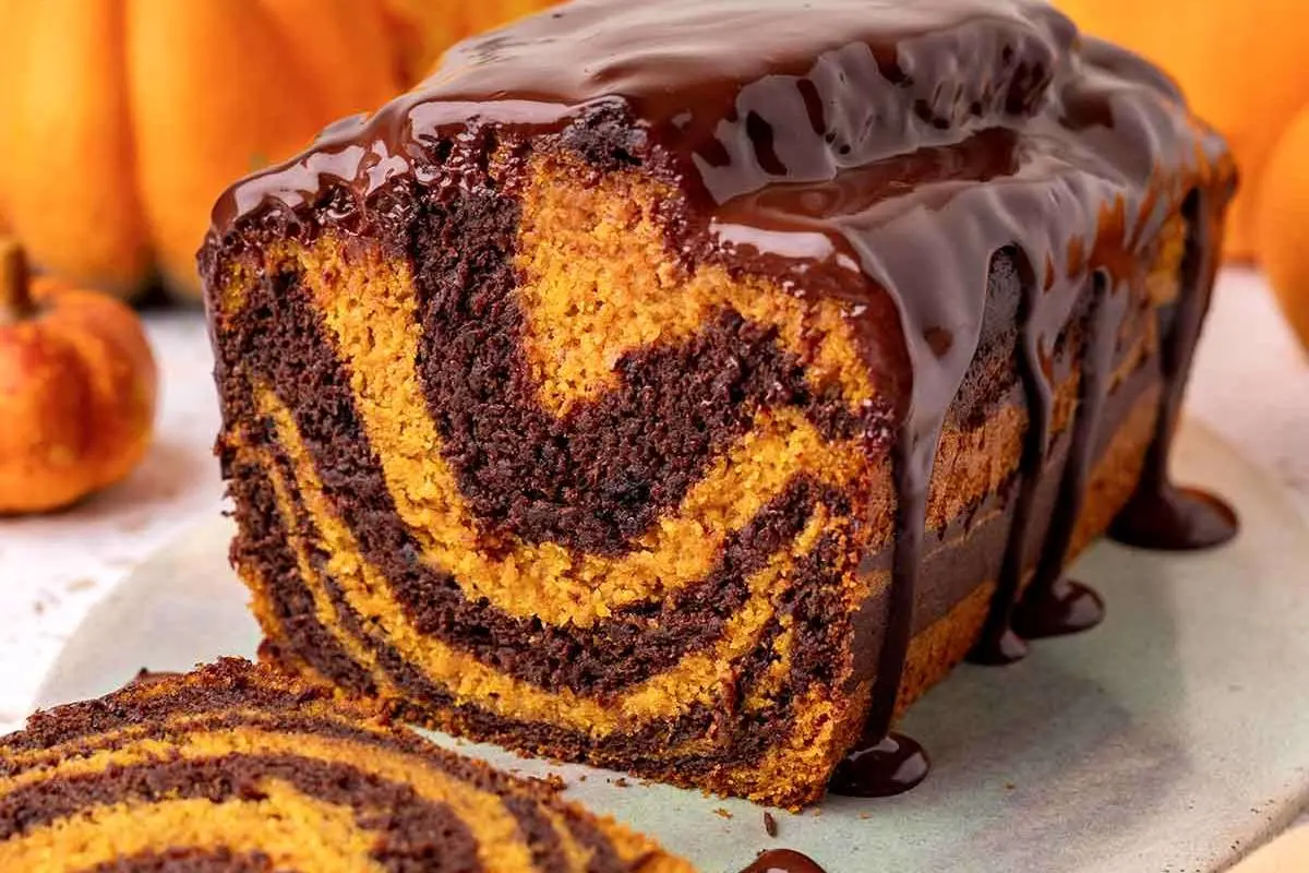 کیک ماربل کدو حلوایی؛ کیک با عطر و بوی پاییز 