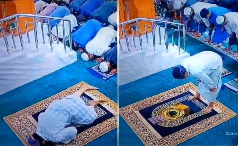 لحظه جان باختن امام جماعت هنگام اقامه نماز