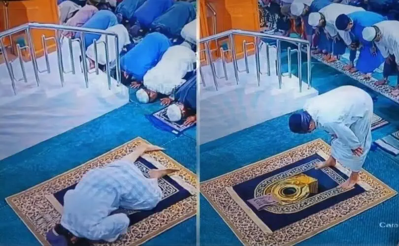 لحظه جان باختن امام جماعت هنگام اقامه نماز