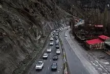 ترافیک سنگین در محور چالوس