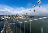 ببینید؛ اسکیت روی پل سانفرانسیسکو از ارتفاع هزار و ۶۰۰ متری