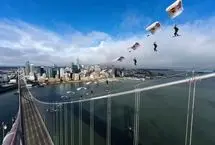 ببینید؛ اسکیت روی پل سانفرانسیسکو از ارتفاع هزار و ۶۰۰ متری