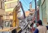 فروریختن ساختمان سه طبقه پس از نماز جمعه
