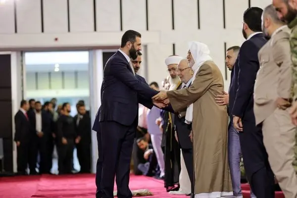 تصاویر؛ جولانی نماز عید قربان را در کاخ الشعب اقامه کرد