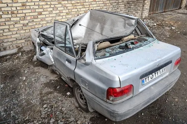 تصاویری از خسارات حمله هوایی به زنجان