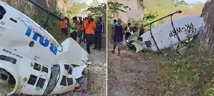 سقوط بالگرد حامل ۴ سرنشین در اندونزی