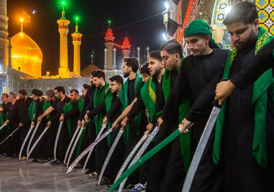 تصاویر؛  آیین سنتی «مشق شمشیر» 