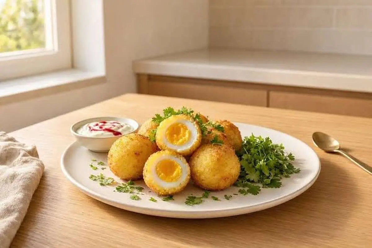 طرز تهیه نرگسی سیب زمینی؛ سوخاری و خوشمزه با تخم مرغ