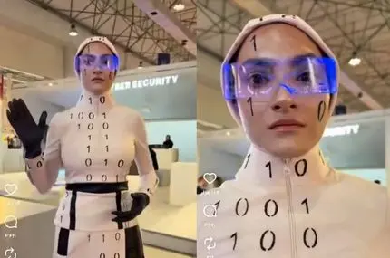 انسان به جای ربات انسان‌نما در نمایشگاه کیش اینوکس!