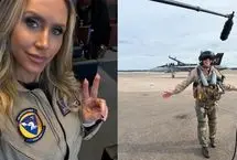 پرواز عروس ترامپ با جنگنده اف 18