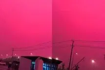 آسمان صورتی چینی‌ها را غافلگیر کرد