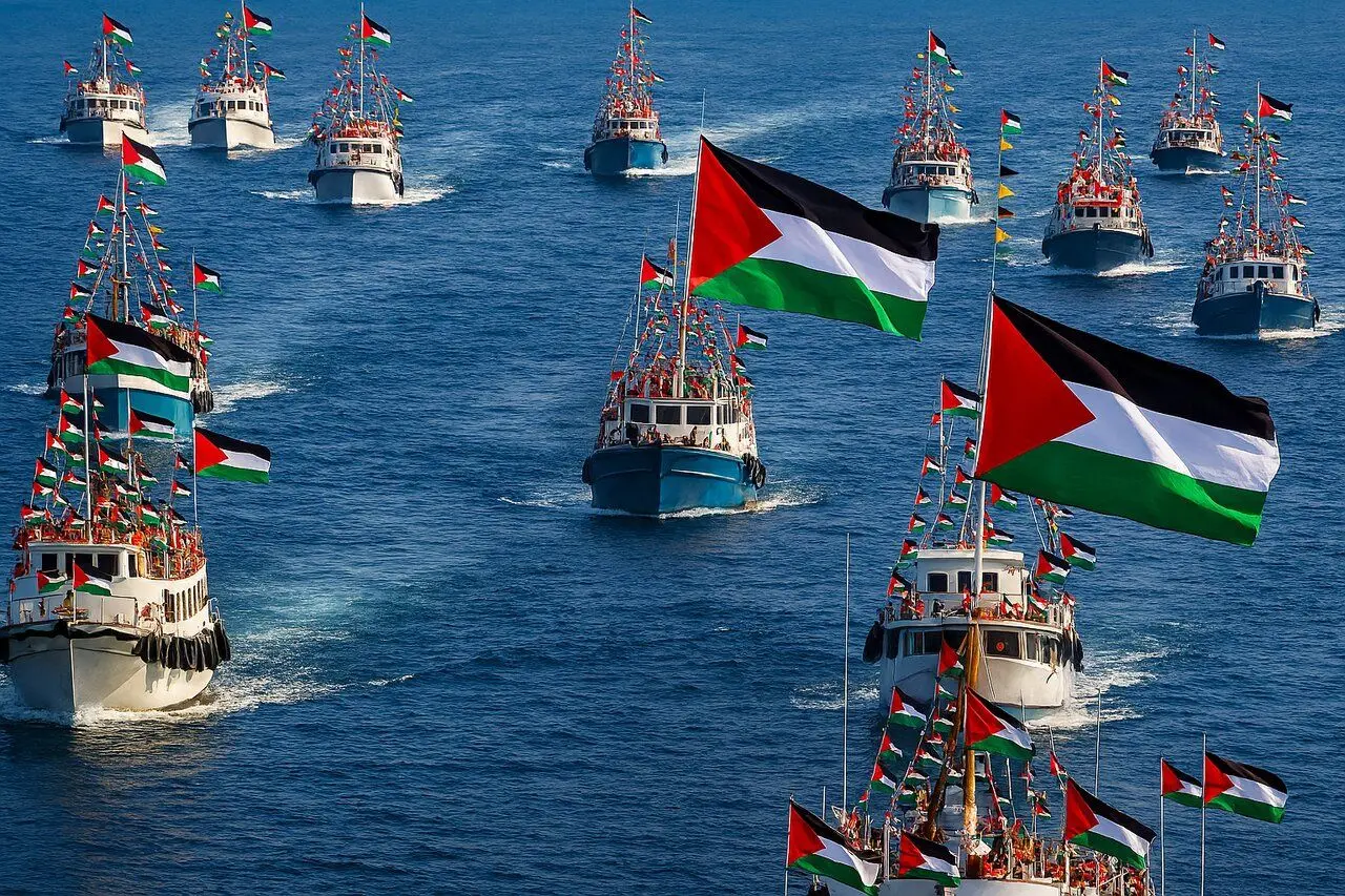 کاروان آزادی فرانسه در راه غزه