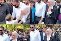 ببینید؛ حضور جولانی و همسرش در پارکی در دمشق