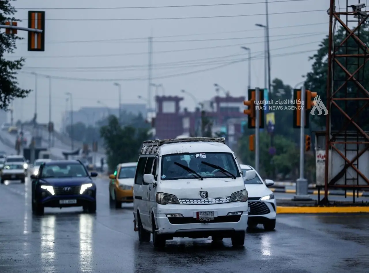 تصاویر؛ بارش باران در بغداد