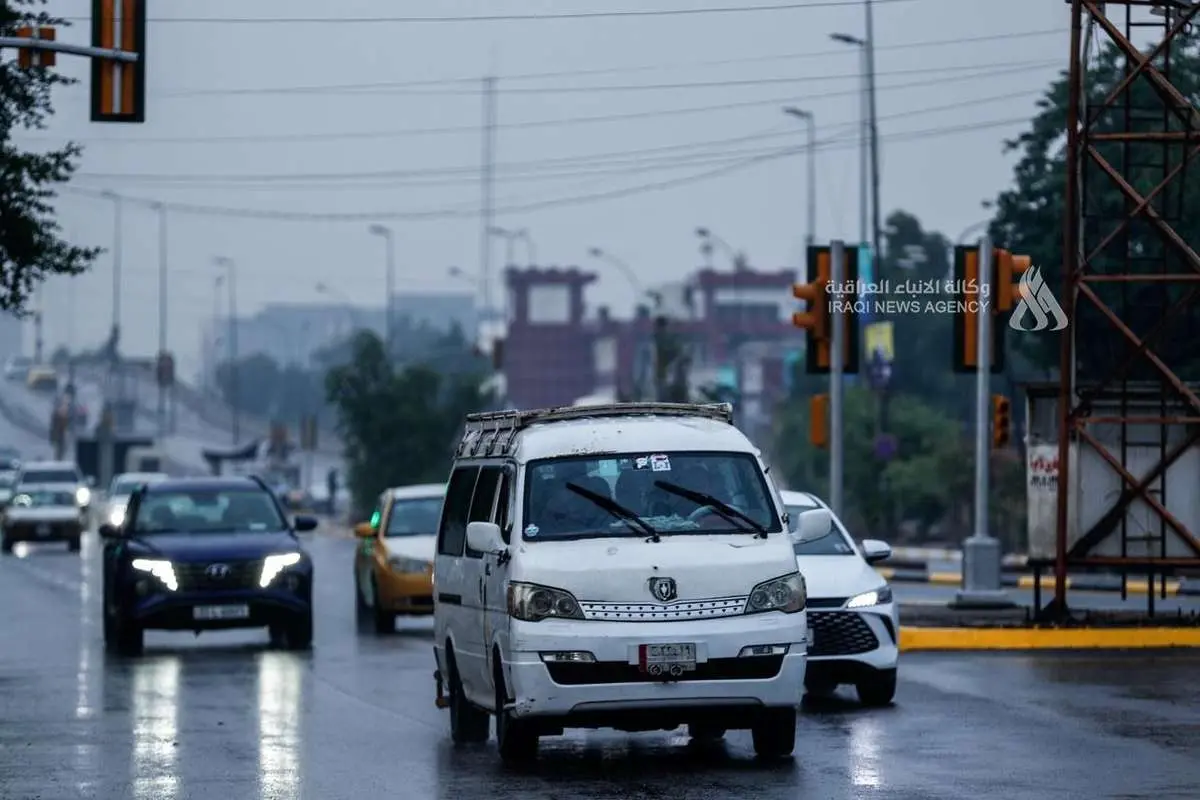 تصاویر؛ بارش باران در بغداد