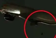 لحظه سقوط چرخ هواپیمای ایرباس هنگام برخاستن از فرودگاه