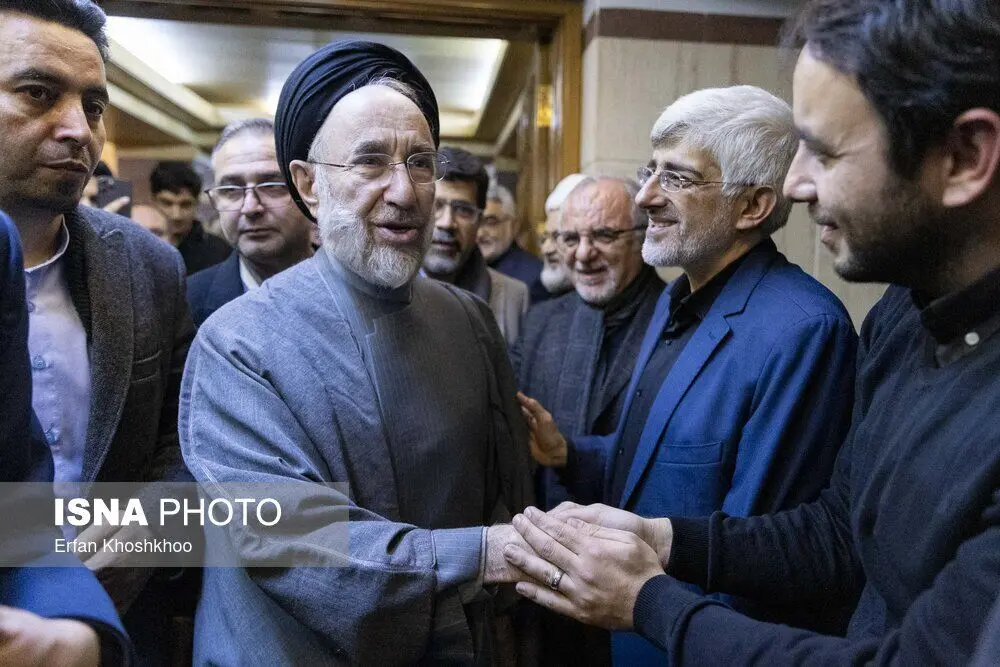 سید محمد خاتمی در ختم اشرف بروجردی
