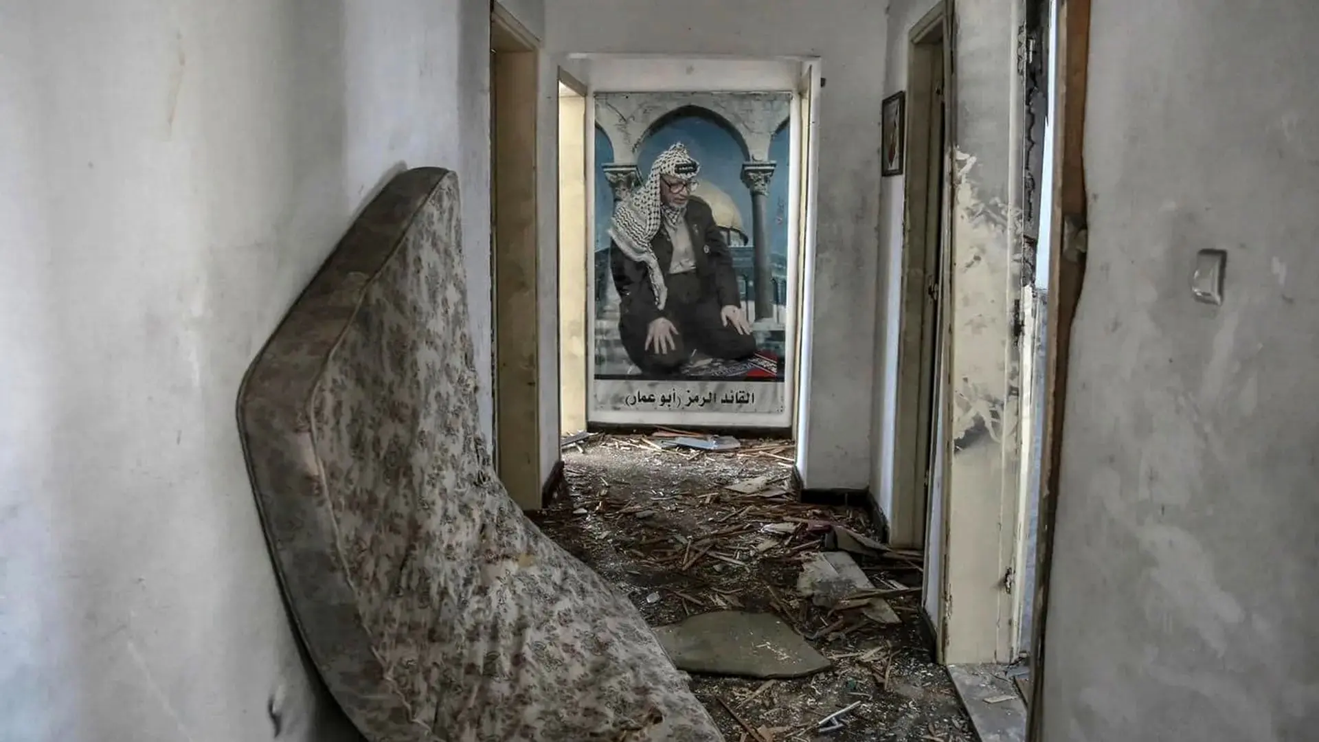 ببینید؛ خانه ویران‌شده یاسر عرفات