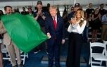 مسابقه اتومبیل‌رانی در خیابان‌های واشنگتن با پرچم ترامپ