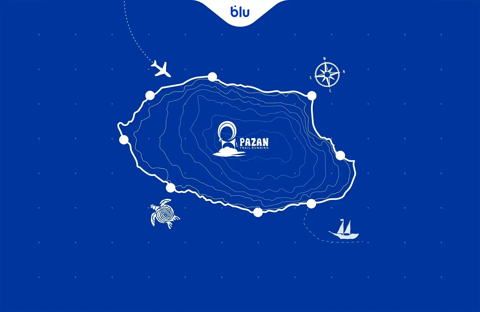 بلو، حامی ماراتن بزرگ کیش شد