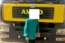 توقیف کامیون با راننده ۱۲ ساله در جنوب کرمان