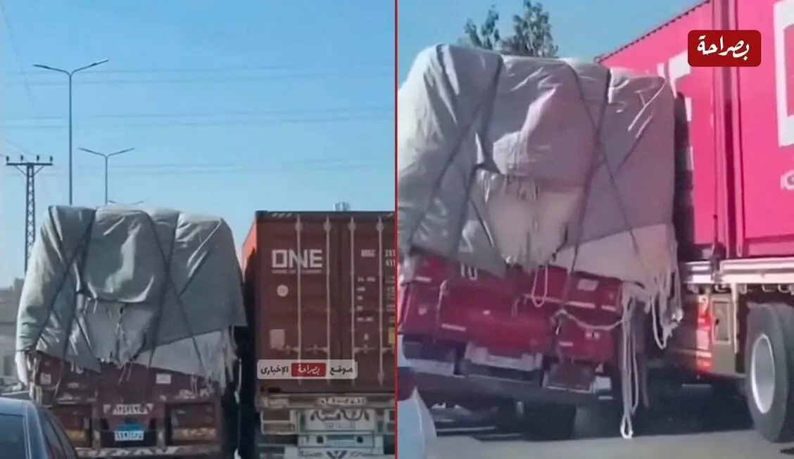 صحنه‌ای باورنکردنی؛ راننده تریلی، کامیون در حال سقوط را نجات داد
