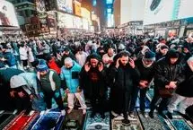 مراسم افطاری در میدان تایمز نیویورک