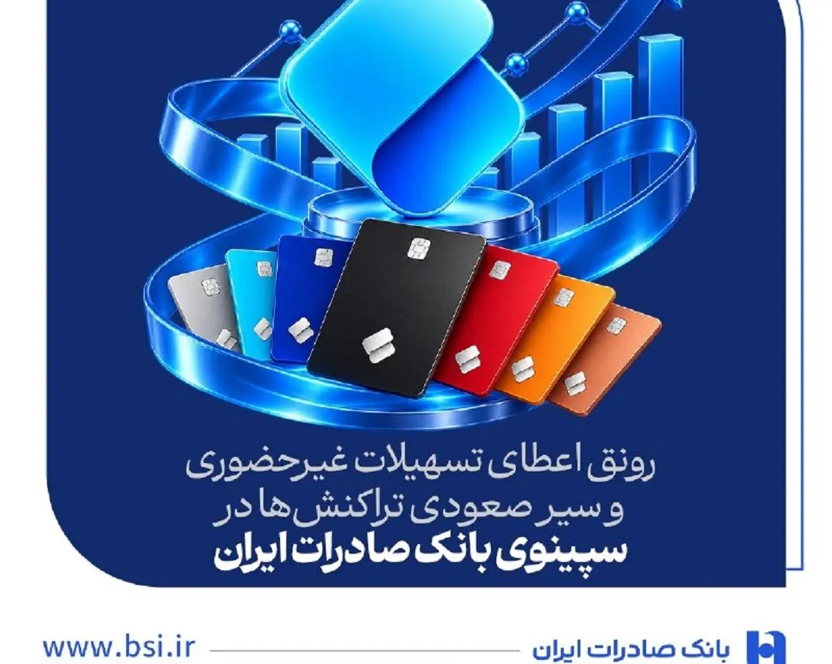 رونق اعطای تسهیلات غیرحضوری و سیر صعودی تراکنش‌ها در سپینوی بانک صادرات ایران